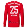 Virallinen Fanipaita Pitkähihainen FC Bayern München Muller 25 Kotipelipaita 2022-23 - Miesten